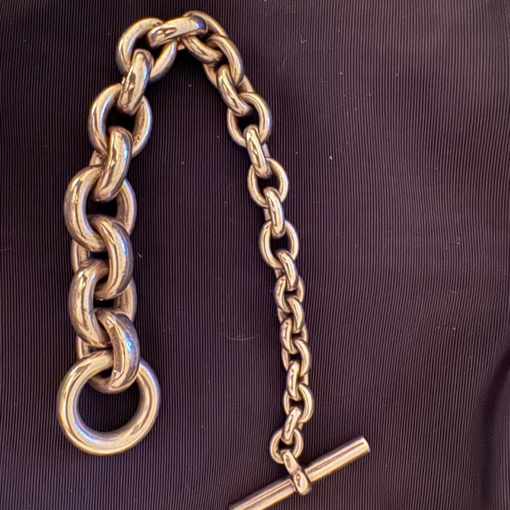 AUTHENTIC VINTAGE Hermes Chaîne d’Ancre Crescendo TGM bracelet Crescend 💎 Rare! - Picture 6 of 13